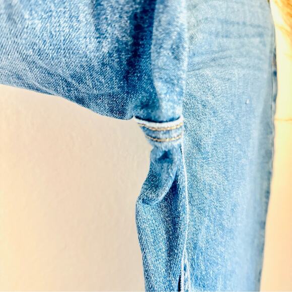 EVERLANE Blue Mid Wash High Rise Denim Skinny Straight Leg Ankle Jean Jeans 26 - Picture 14 of 15